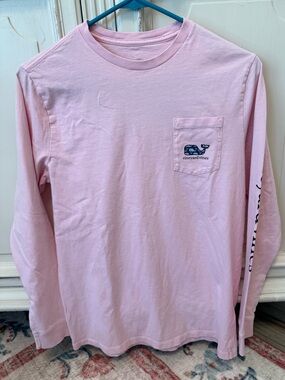 Vineyard Vines Light Pink Long Sleeve Pocket Shirt